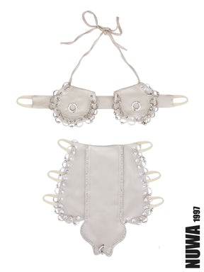 NUWA1997 BDG Bra & Skirt Set bra top in black-2 product view - alternate view
