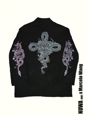 NUWA1997 Marcelo Wang X Nuwa1997 traditional Chinese style 唐装Shirt top in baddest-bitch product view - alternate view