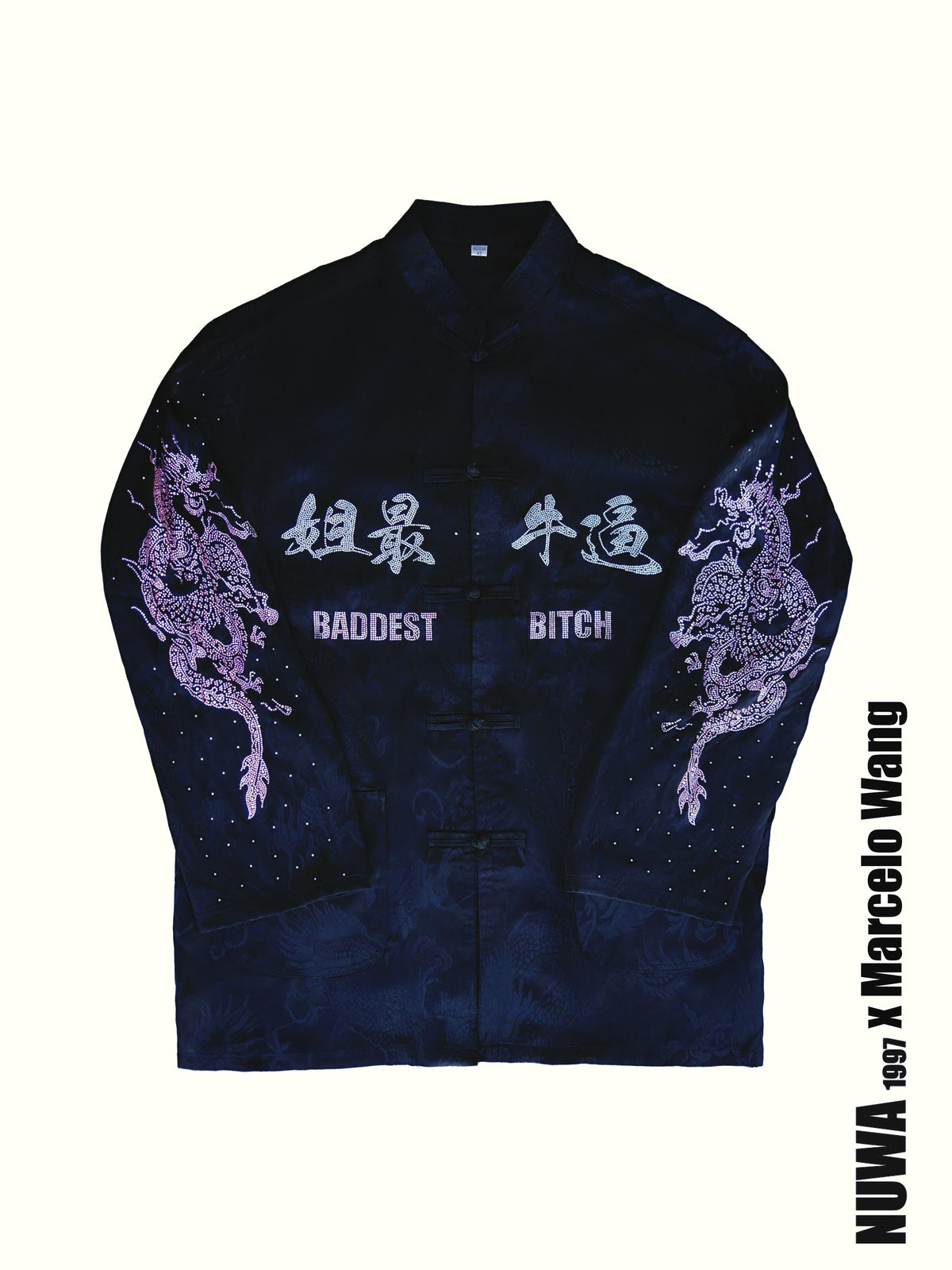NUWA1997 Marcelo Wang X Nuwa1997 traditional Chinese style 唐装Shirt top in baddest-bitch product view - alternate view