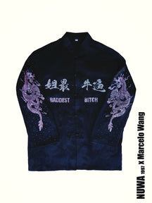 NUWA1997 Marcelo Wang X Nuwa1997 traditional Chinese style 唐装Shirt top in baddest-bitch product view - alternate view
