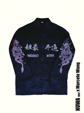 NUWA1997 Marcelo Wang X Nuwa1997 traditional Chinese style 唐装Shirt top in baddest-bitch product view - alternate view