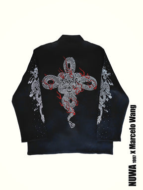 NUWA1997 Marcelo Wang X Nuwa1997 traditional Chinese style 唐装Shirt top in baddest-bitch product view - alternate view