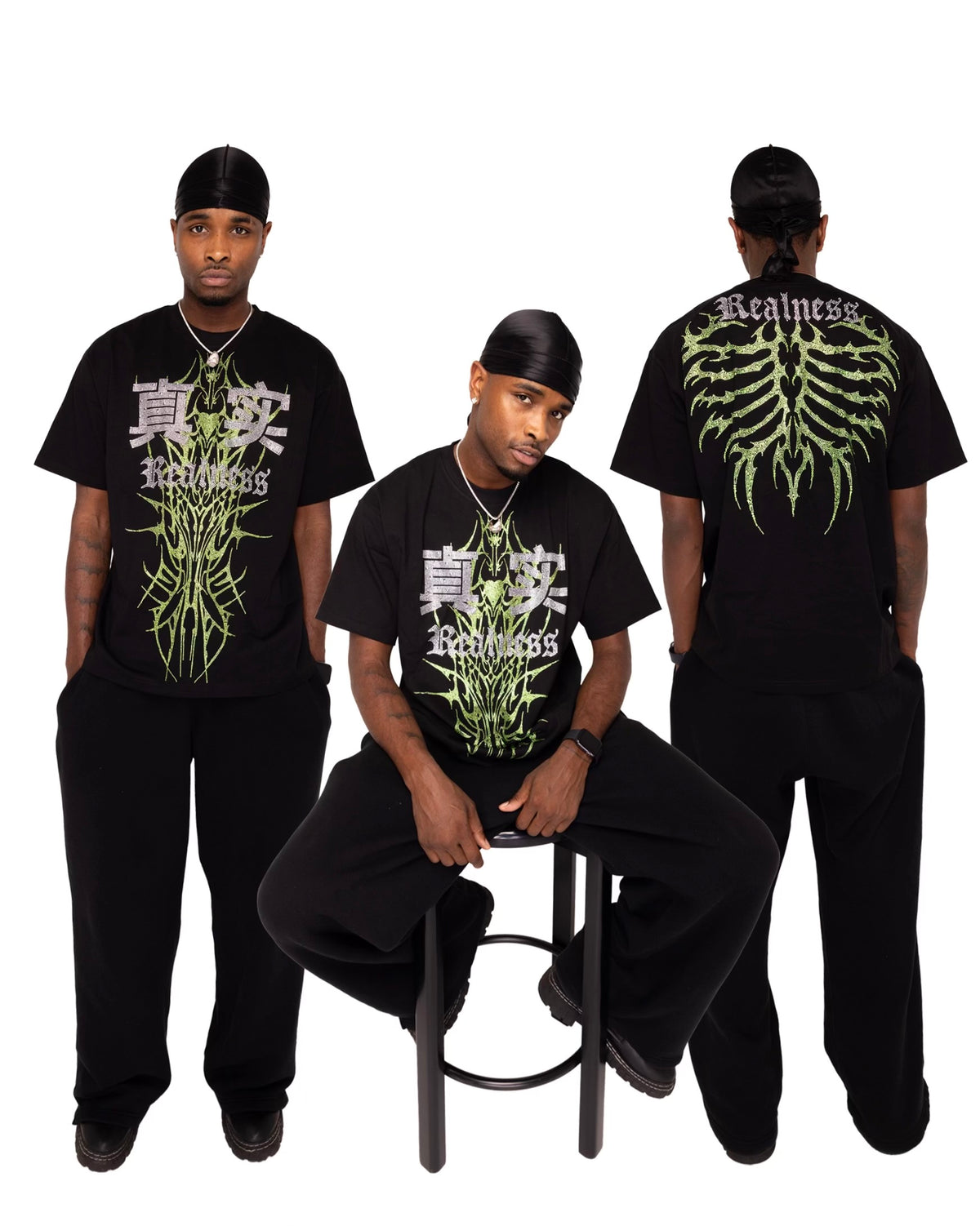NUWA1997 “Realness” oversized T top product view - alternate view