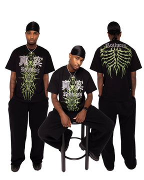 NUWA1997 “Realness” oversized T top product view - alternate view