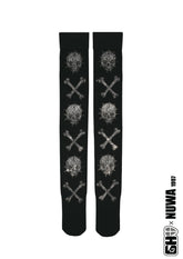 XOXO Rhinestone Thigh High Socks Product View