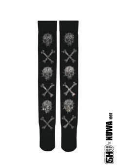 XOXO Rhinestone Thigh High Socks Product View