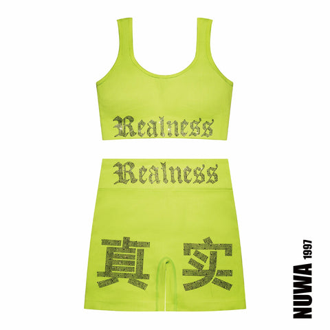 “Realness” Sports bra top & shorts