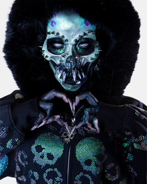 Scene Icon rhinestoned zip jacket & pants set