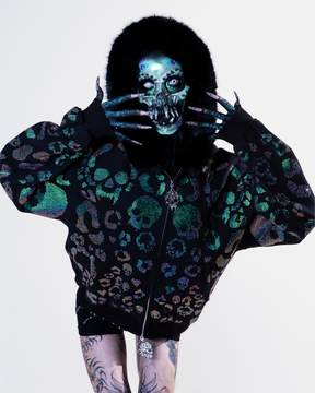 Scene Icon rhinestoned zip jacket & pants set