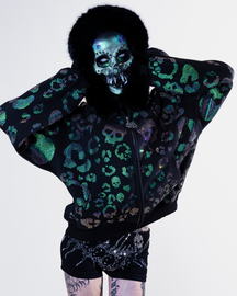 Scene Icon rhinestoned zip jacket & pants set