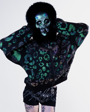 Scene Icon rhinestoned zip jacket & pants set