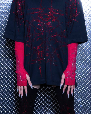 “Paingel” Rhinestoned gloves
