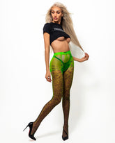 NUWA1997 “Itch” stocking in green product view - alternate view