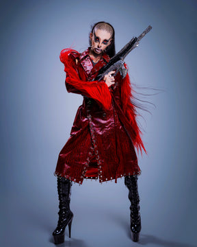 NUWA1997 Bloodbath Trench Coat outerwear product view - alternate view