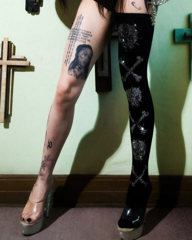 XOXO thigh high socks