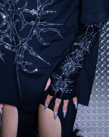 “Paingel” Rhinestoned gloves