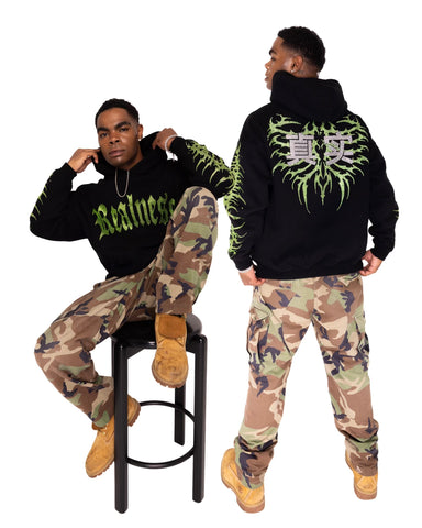 “Realness” Rhinestoned hoodie