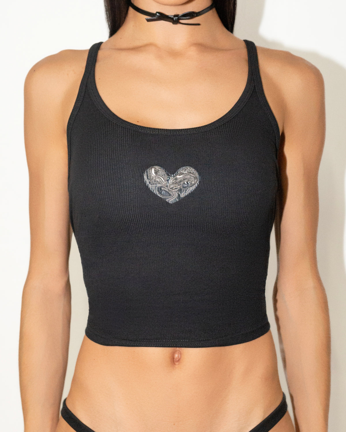 NUWA1997 “Tar Black Heart” tank top product view - alternate view