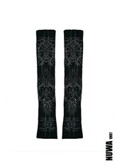 NUWA1997 “Paingel” Rhinestoned gloves in Black( a pair) product view