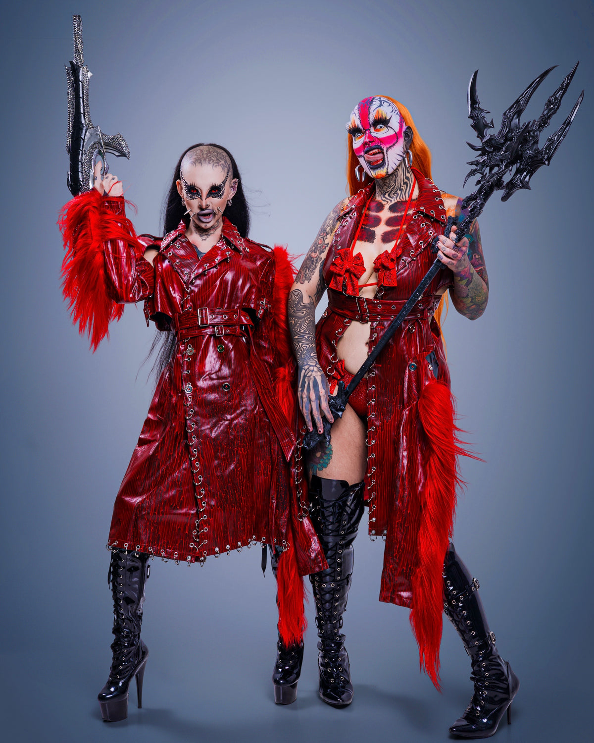 NUWA1997 Bloodbath Trench Coat outerwear product view - alternate view