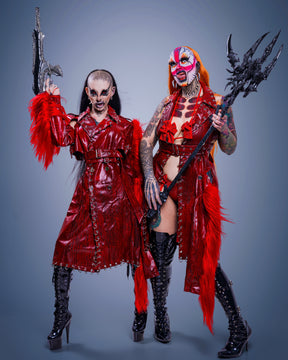 NUWA1997 Bloodbath Trench Coat outerwear product view - alternate view