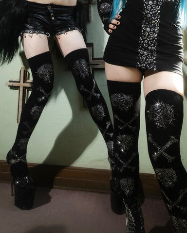 XOXO thigh high socks