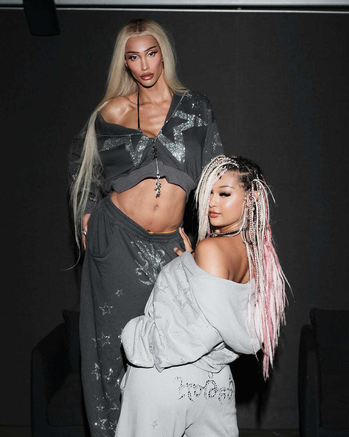 NUWA1997 Kerri Colby “All Star” hoodie & pants set in deep-gray product view - alternate view