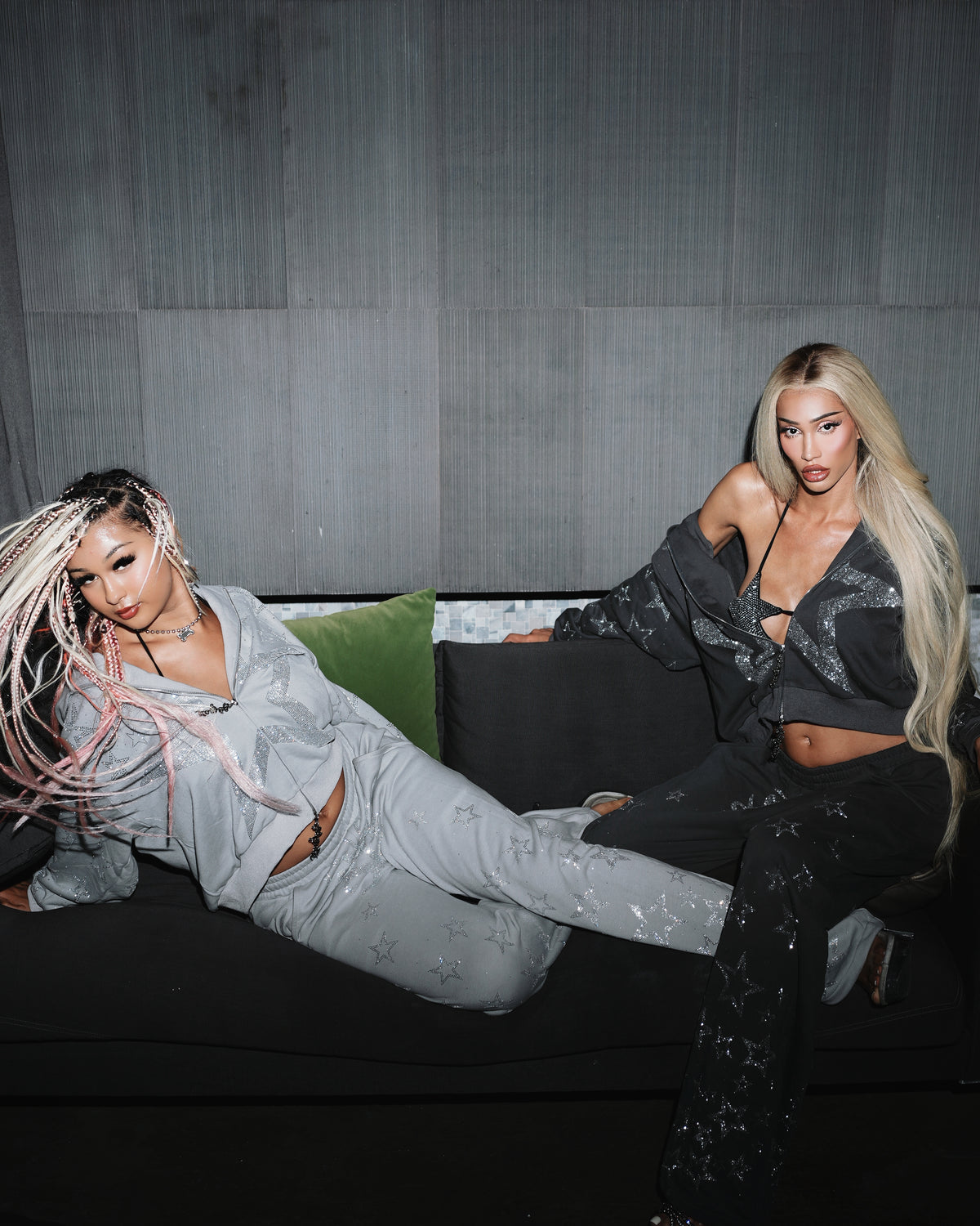 NUWA1997 Kerri Colby “All Star” hoodie & pants set in deep-gray product view - alternate view