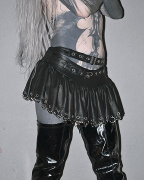 NUWA1997 Babygirl Mini Balloon Skirt in black product view - alternate view