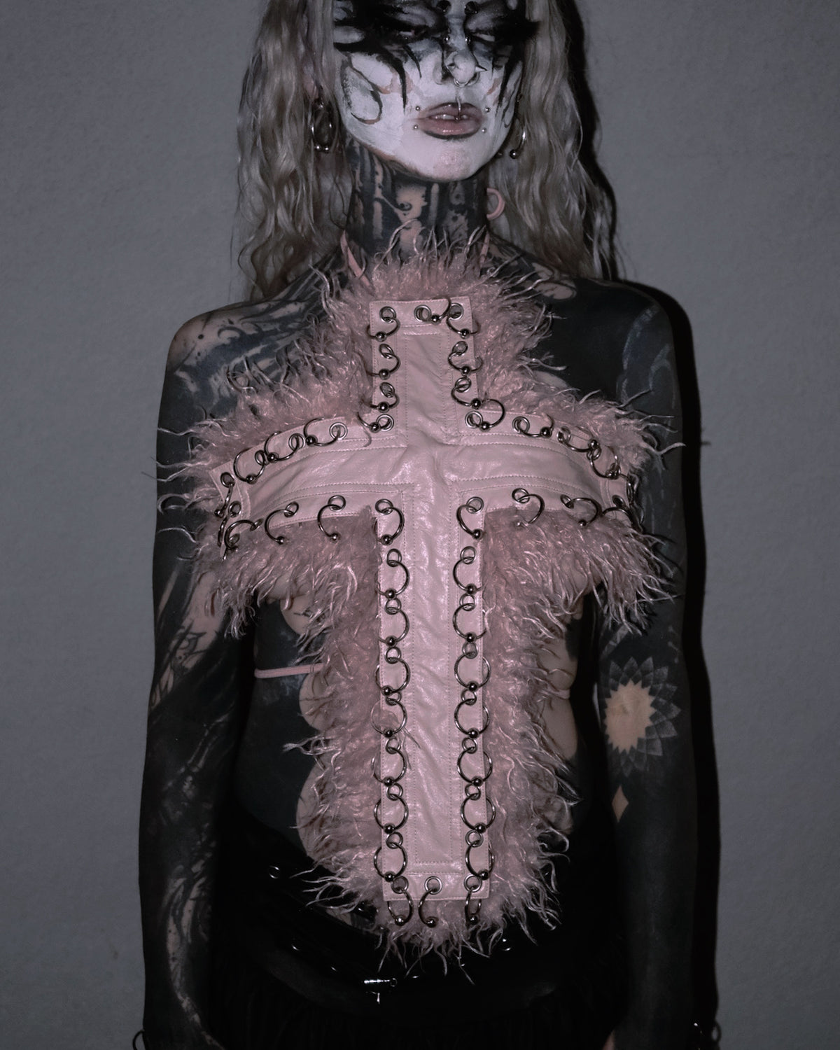 NUWA1997 Idolatry Cross Top in black-1 product view - alternate view
