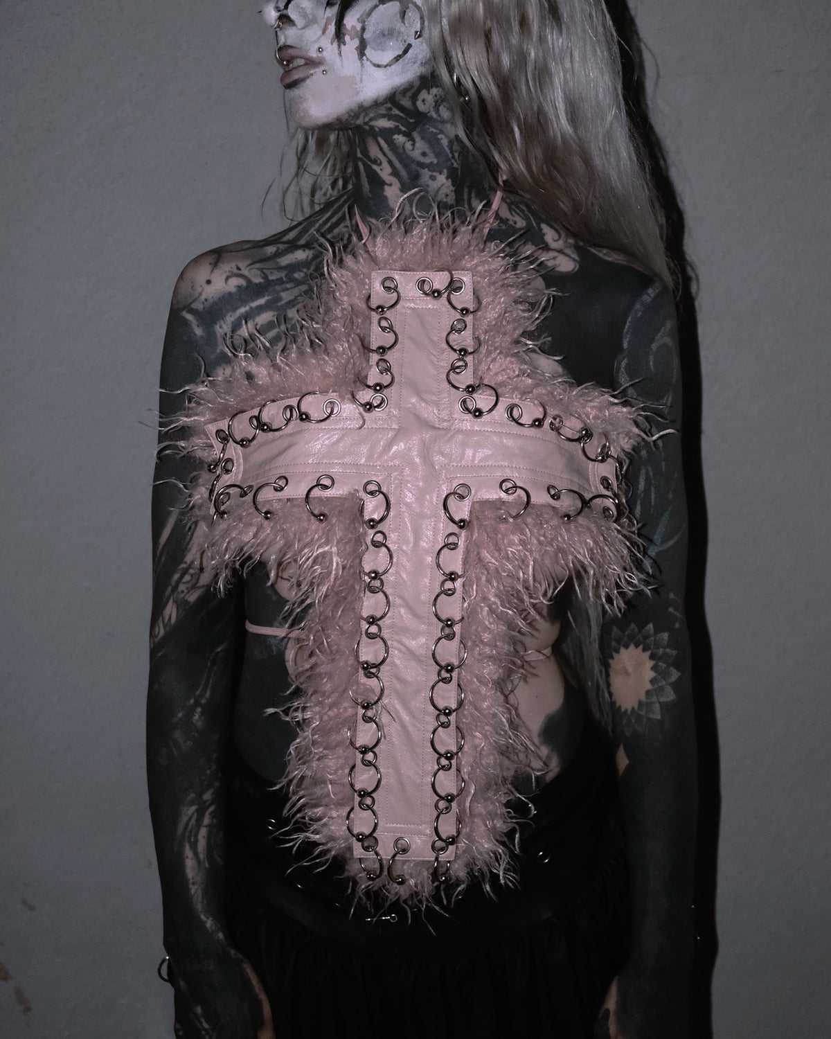 NUWA1997 Idolatry Cross Top in black-1 product view - alternate view