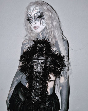 NUWA1997 Idolatry Cross Top in black-1 product view - alternate view