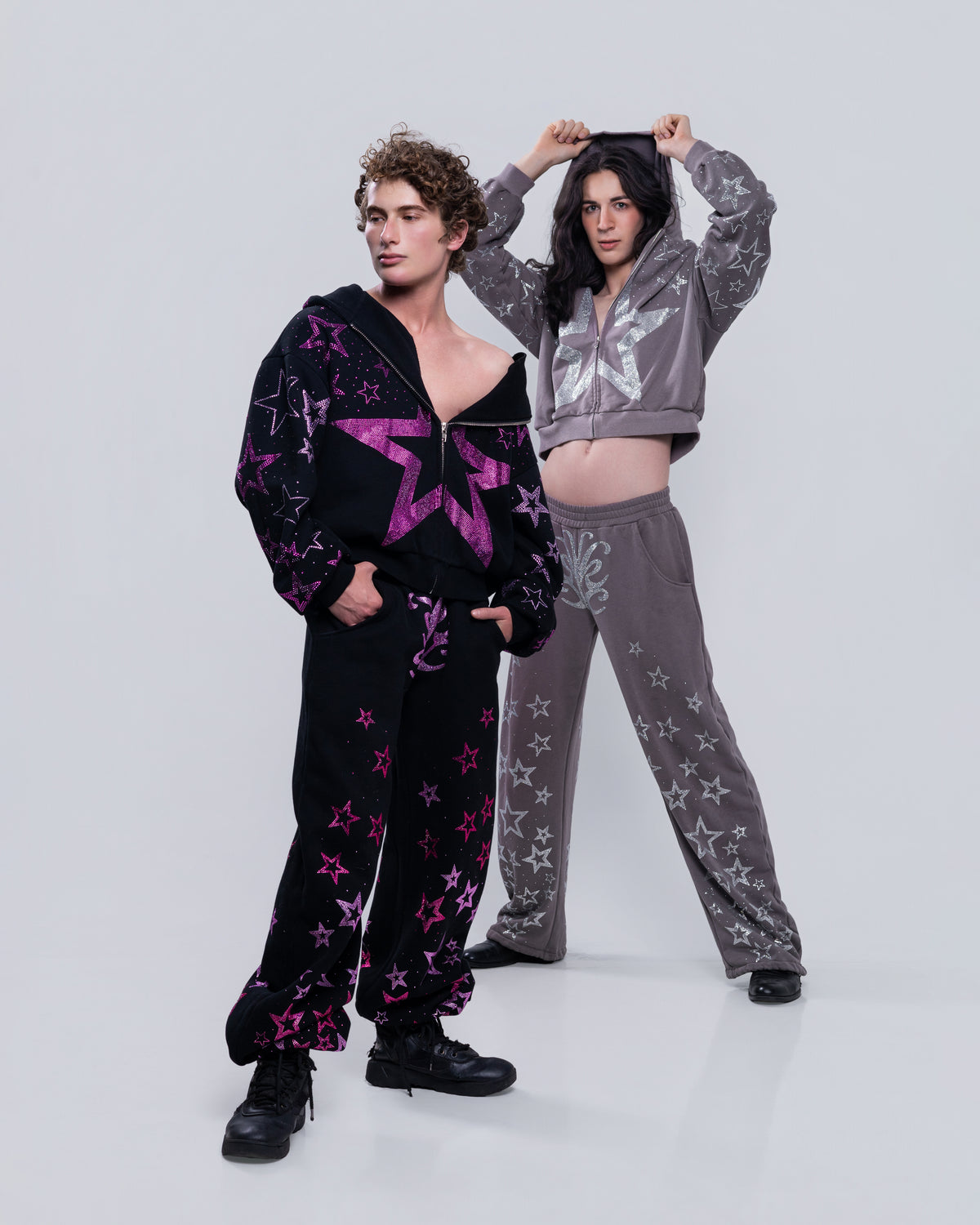 NUWA1997 Kerri Colby “All Star” hoodie & pants set in deep-gray product view - alternate view