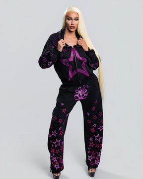 NUWA1997 Kerri Colby “All Star” hoodie & pants set in deep-gray product view - alternate view