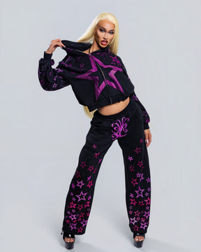 NUWA1997 Kerri Colby “All Star” hoodie & pants set in deep-gray product view - alternate view