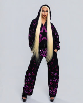 NUWA1997 Kerri Colby “All Star” hoodie & pants set in deep-gray product view - alternate view