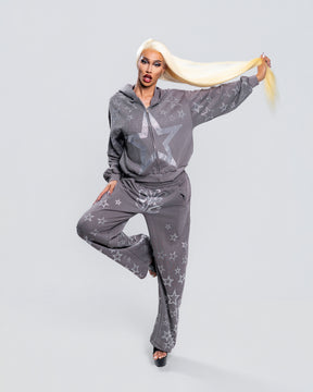 NUWA1997 Kerri Colby “All Star” hoodie & pants set in deep-gray product view - alternate view