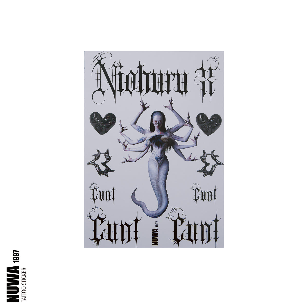 NUWA1997 Niohuru Tattoo Stickers fashion piece product view - alternate view