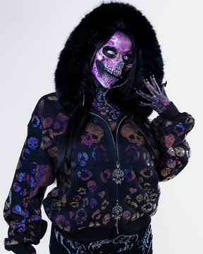 Scene Icon rhinestoned zip jacket & pants set