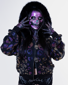 Scene Icon rhinestoned zip jacket & pants set