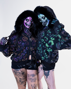 Scene Icon rhinestoned zip jacket & pants set