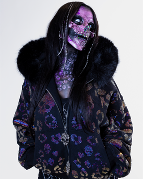 Scene Icon rhinestoned zip jacket & pants set