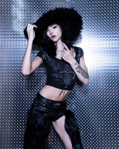 "Coven" faux fur hat