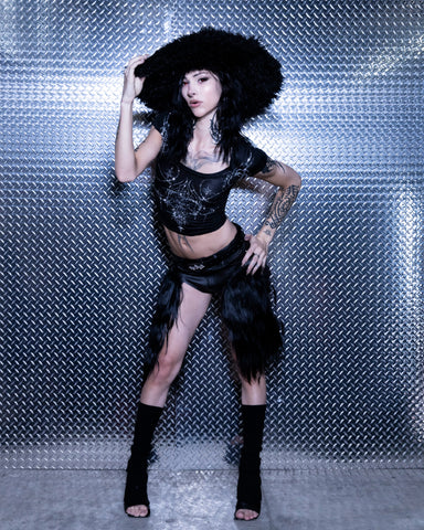 "Coven" faux fur hat