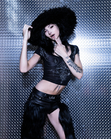 "Coven" faux fur hat