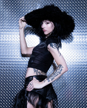 NUWA1997 "Coven" faux fur hat product view - alternate view