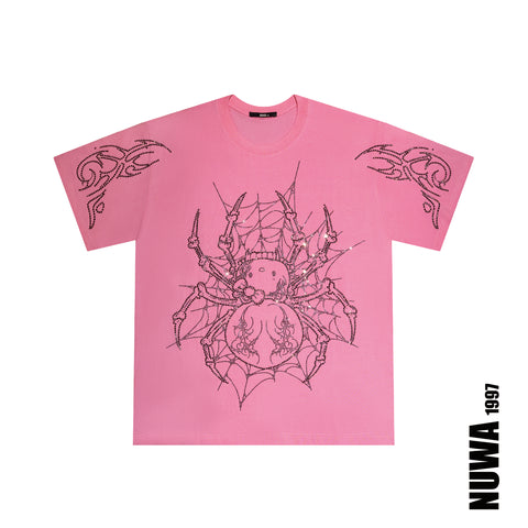 Arachnio Oversized Rhinestoned Tee