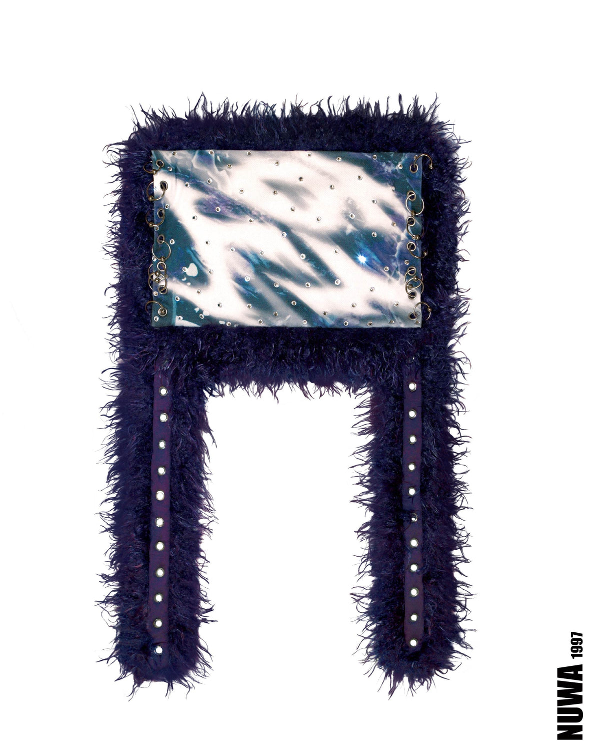 NUWA1997 Hoso faux fur skirt in green product view - alternate view