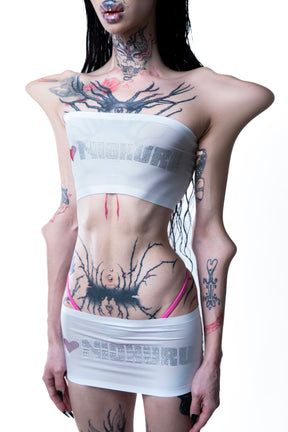 NUWA1997 "I love Niohuru" Bra / skirt bra top in Black product view - alternate view