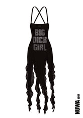 BDG Black Rhinestone Dress Front Flat Lay